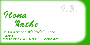 ilona mathe business card